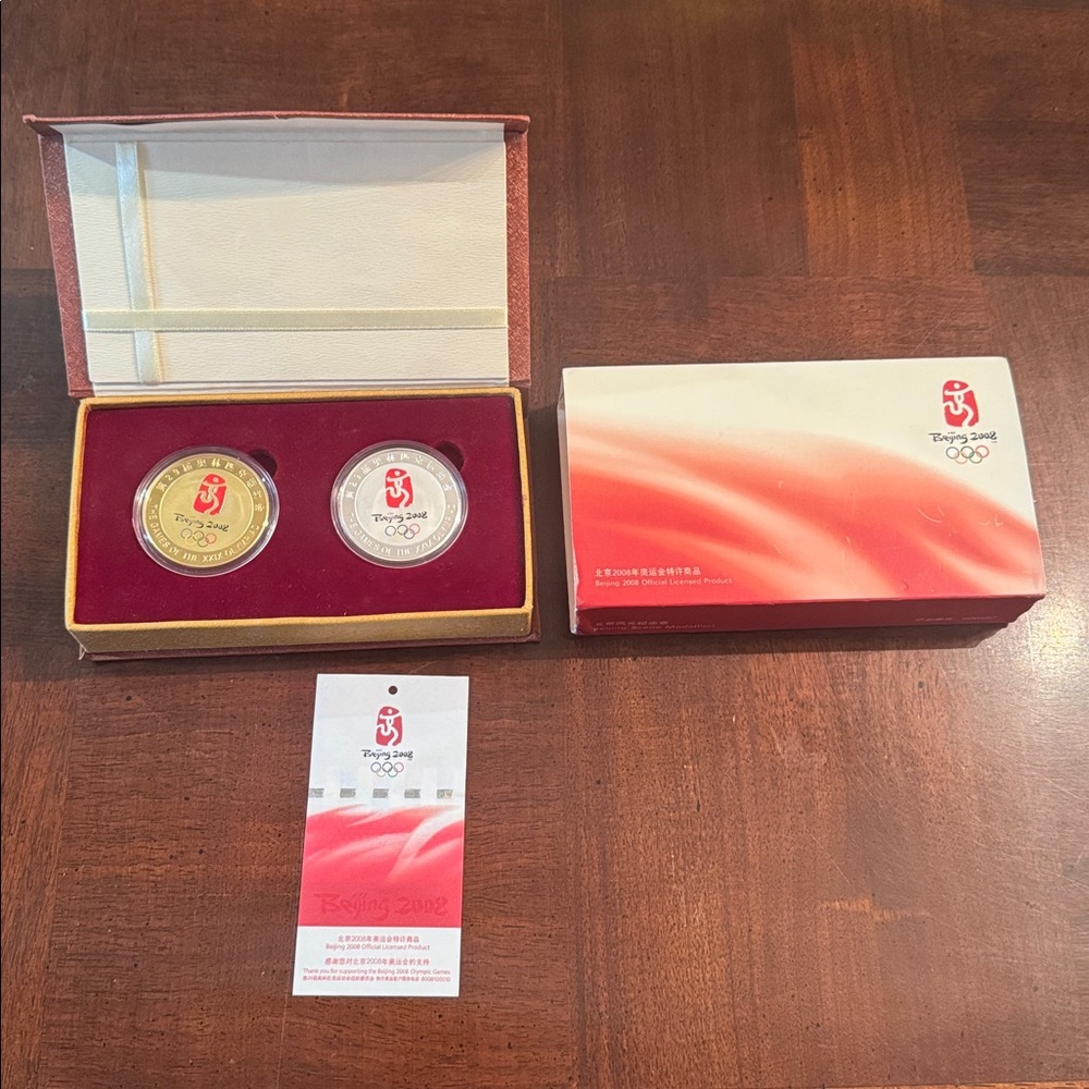 Commemorative Coins Set  2008 Beijing Olympics English and Chinese